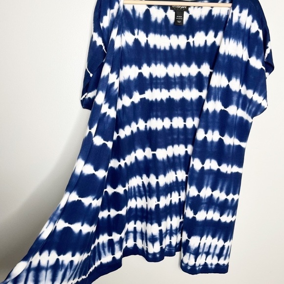 Lane Bryant Classic Open-Front Tie-Dye Striped Tunic Sz 18/20W - Picture 3 of 5